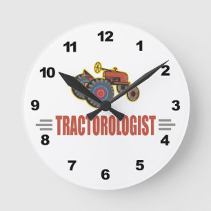 Horloge Ronde Funny tractor