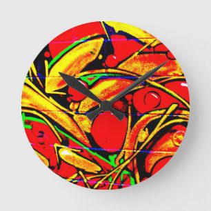 Horloge Ronde Galerie Art-Graffiti Abstraite 13