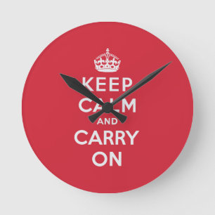 Horloge Ronde Gardez le calme et continuez