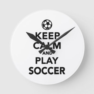 Horloge Ronde Gardez le football de calme et de jeu
