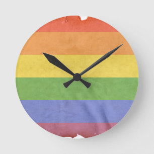HORLOGE RONDE GAY PRIDE VINTAGE DESIGN