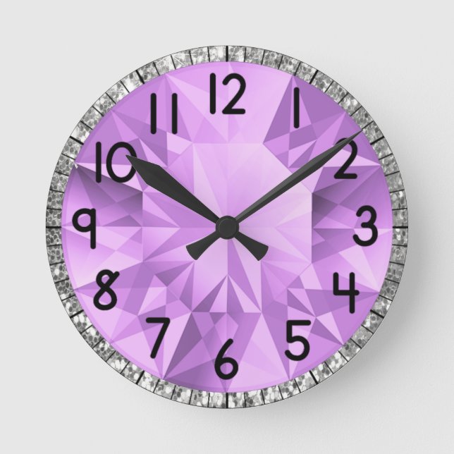 Horloge Ronde Gem pourpre (Recto)