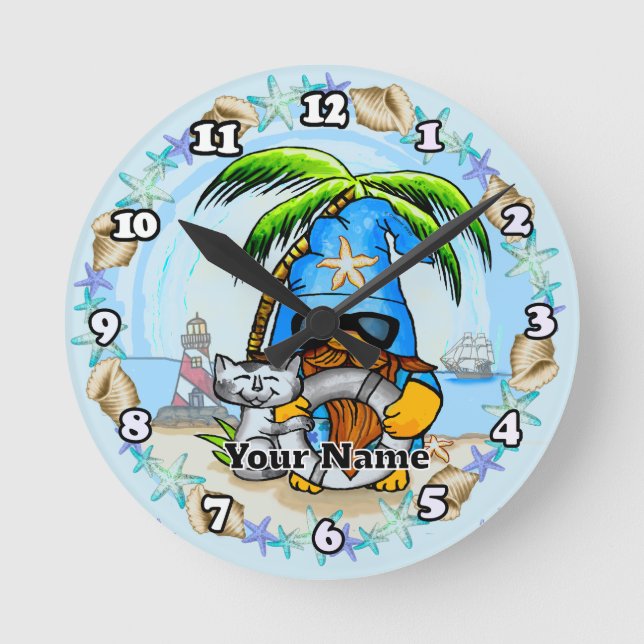Horloge Ronde Gène de plage (Recto)