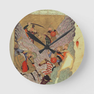 Horloge Ronde Genghis Khan (c.1162-1227) combattant les Chinois