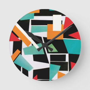 Horloge ronde géométrique