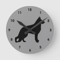 German Shepherd Dog Silhouette GSD Black and Grey