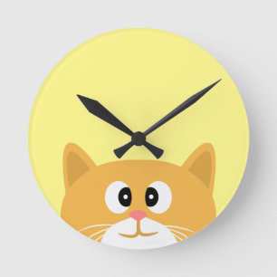 Horloge Ronde Ginger Cat