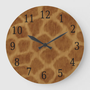 Horloge ronde girafe