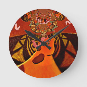 Horloge Ronde Girafe Magnifique Incroyable  amour safaris animau