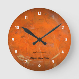 Horloge Ronde Glazed Terra Cotta