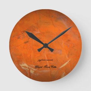 Horloge Ronde Glazed Terra Cotta