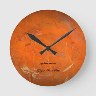 Horloge Ronde Glazed Terra Cotta