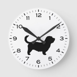 Horloge Ronde Glen de Imaal Terrier Chien Silhouette