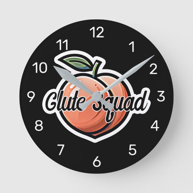 Horloge Ronde Glute Squad Peach Fitness Workout (Recto)