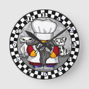 Horloge Ronde Gnome chef