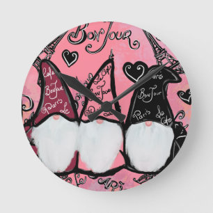 HORLOGE RONDE  GNOMES       