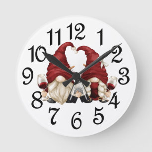 Horloge Ronde Gnomes de l'heure du vin