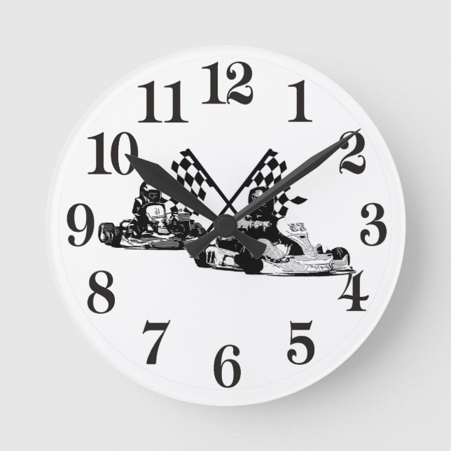 Horloge Ronde Go Kart Racers (Recto)