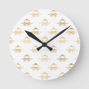 Horloge Ronde Golden Coaches Cendrillon Princess