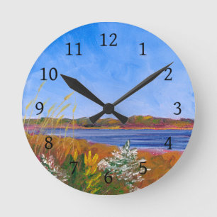 Horloge Ronde Golden Delaware