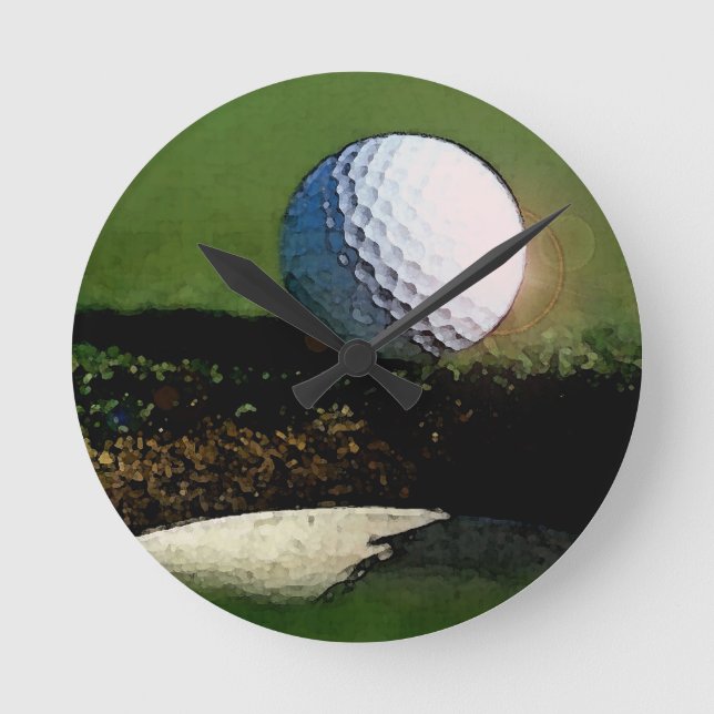 Horloge Ronde Golf Ball & Trou (Recto)