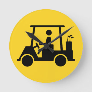 Horloge Ronde Golf Buggy