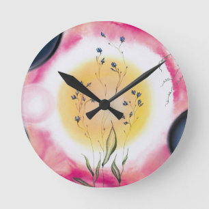 Horloge Ronde Grâce Bleue de Filigrane