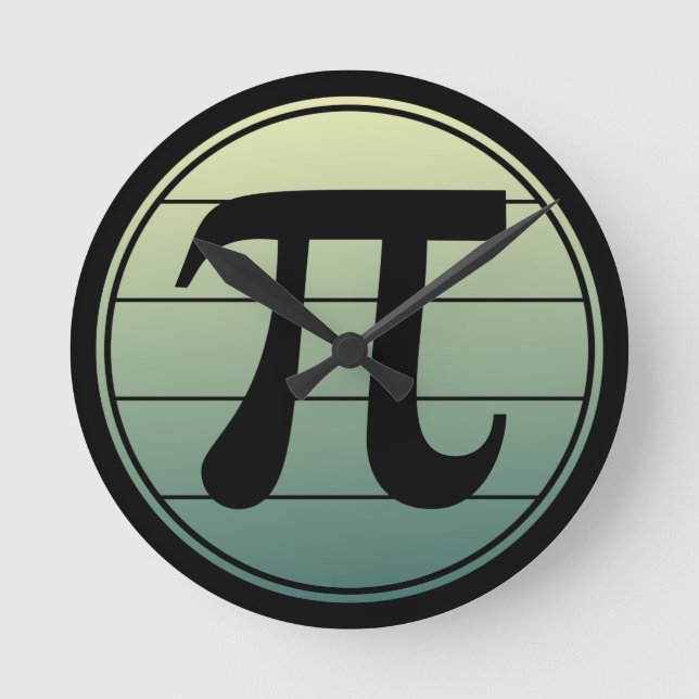 Horloge Ronde Gradient | Happy Pi Day Math (Recto)