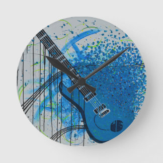 Horloge Ronde Graffiti Guitar