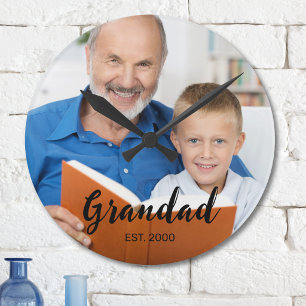 Horloge Ronde Grand-père a établi une photo de script moderne