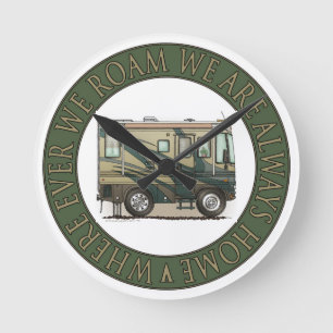 Horloge Ronde Grand rv car Motorhome du profondément satisfait