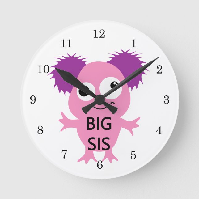 Horloge Ronde Grand Soeur Rose Monster (Recto)