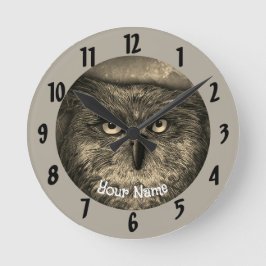 Horloge Ronde Grande Chouette