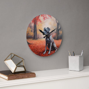 Horloge Ronde Grande Danse en automne Feuilles automne Inspirati