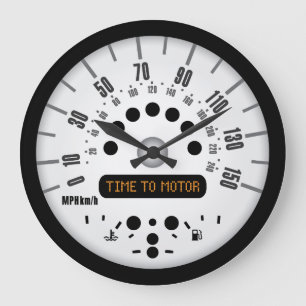 HORLOGE RONDE GRANDE HEURE DE CIRCULER EN VOITURE L'HORLOGE