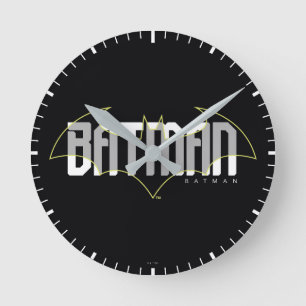 Horloge Ronde Graphique de nom haute technologie Batman