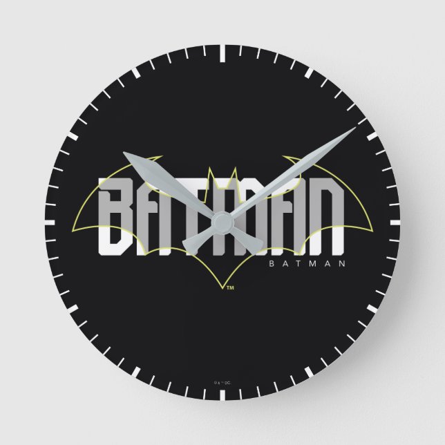 Horloge Ronde Graphique de nom haute technologie Batman (Recto)