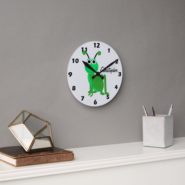 Horloge Ronde Grasshopper Design Personalised (Bureau)