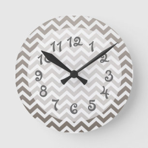 Horloge Ronde Gray Ombre Chevron