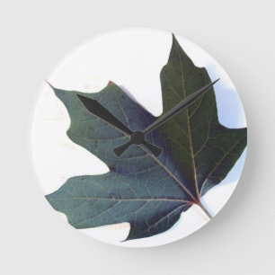 Horloge Ronde Green leaf