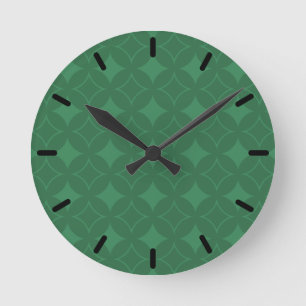 Horloge Ronde Green Shippo motif