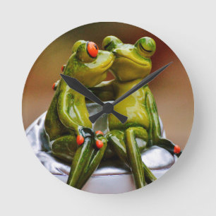 Horloge Ronde Grenouilles joyeuses