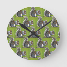 Horloge Ronde Grey Squirrel Clock 