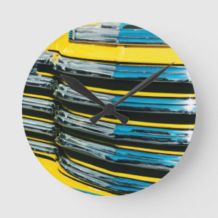 Horloge Ronde Grill jaune