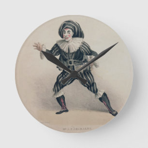 Horloge Ronde Grimaldi comme Scaramouche, du dell'Ar de Commedia