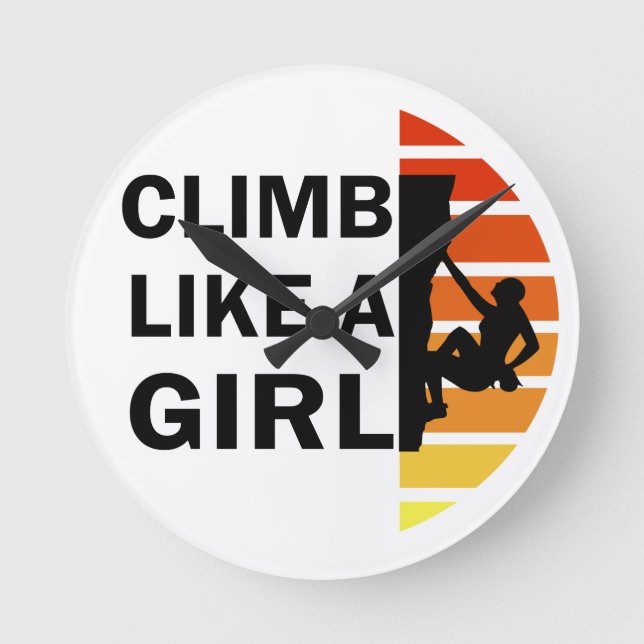 Horloge Ronde Grimper comme une femme escalade rock (Recto)