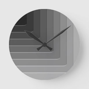 Horloge Ronde Gris monochrome affaires