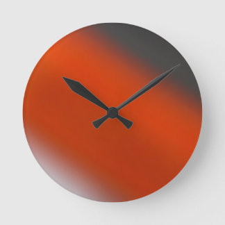 Horloge Ronde Gris orange gris