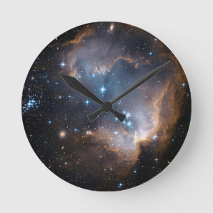 Horloge Ronde Groupe d'étoile d'ange de sommeil