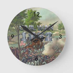 Horloge Ronde Guerre civile 1862 d'ABH